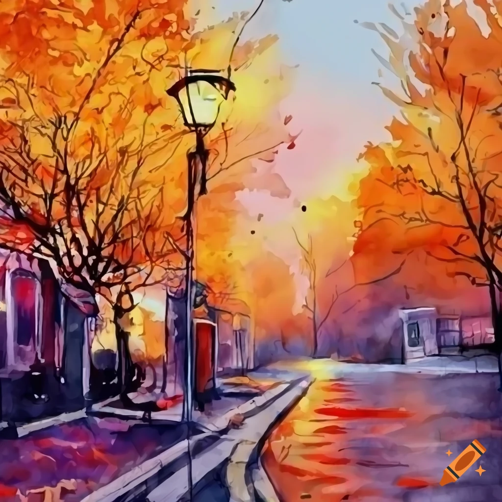 colorful-street-scene-in-autumn-on-craiyon