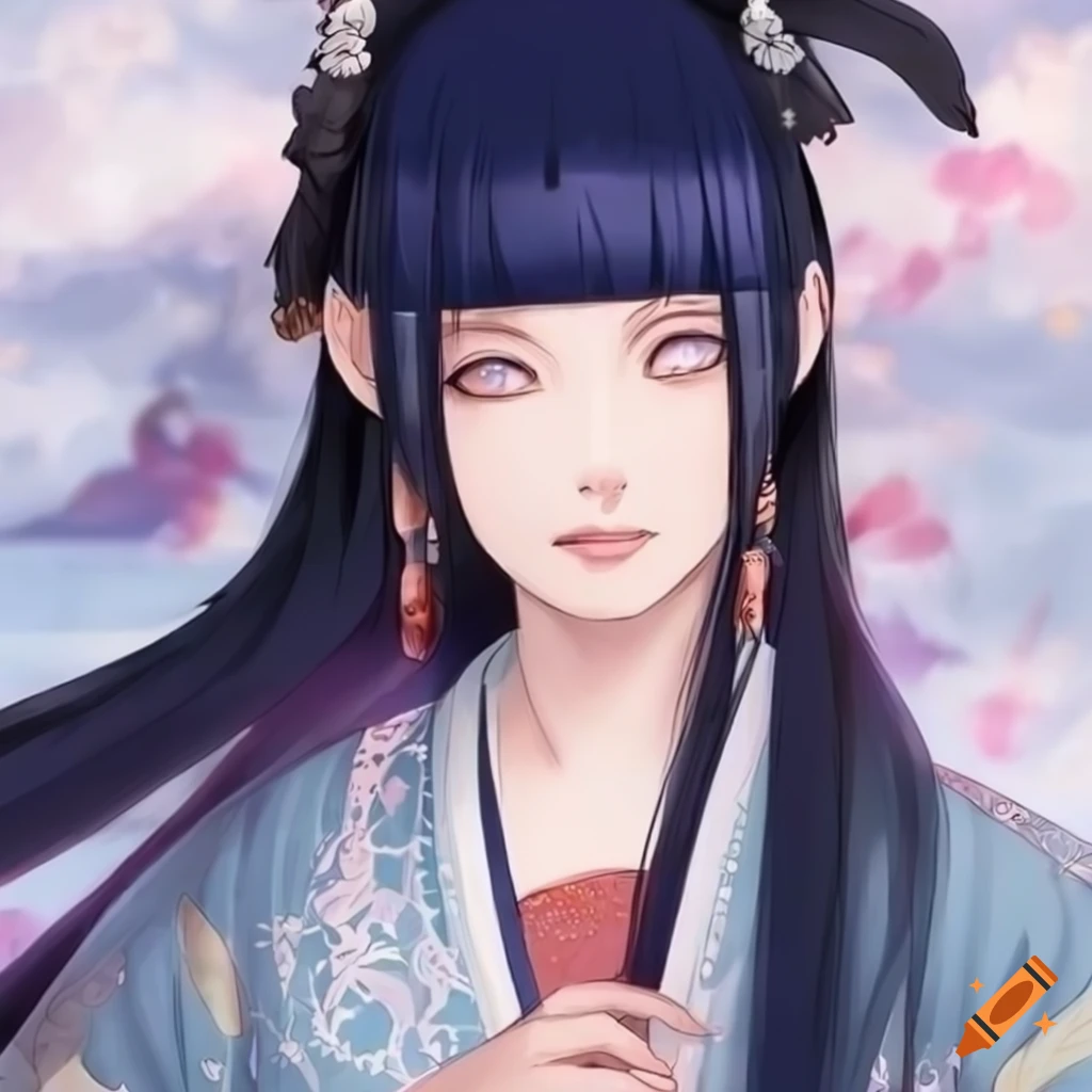 Detailed Artwork Of Hinata Hyuga In Hanfu On Craiyon