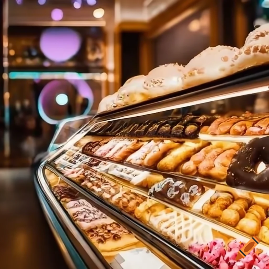 luxury donut shop in a shopping mall
