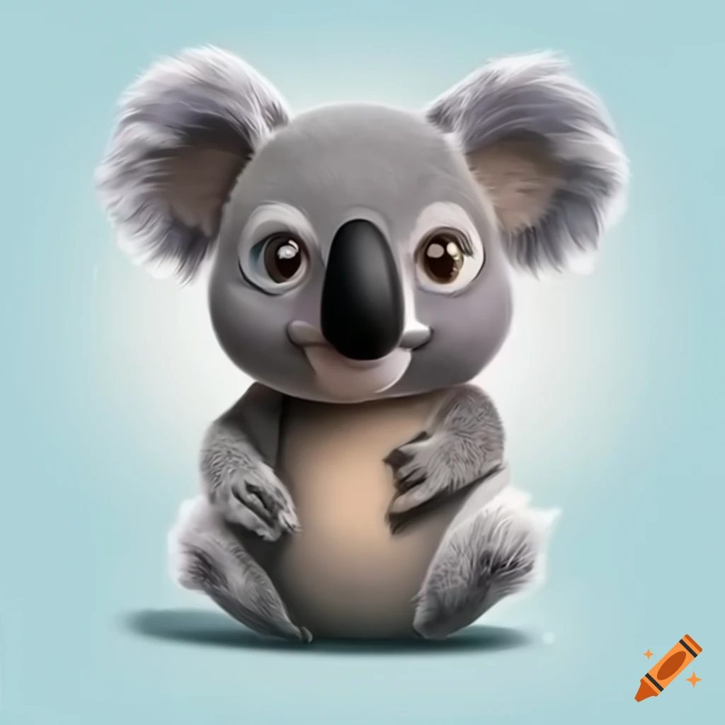 koala using technology and looking happy