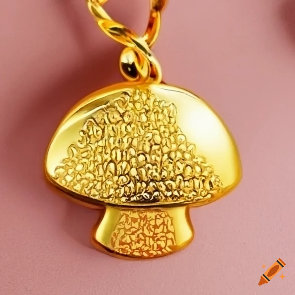 golden mushroom-shaped medal