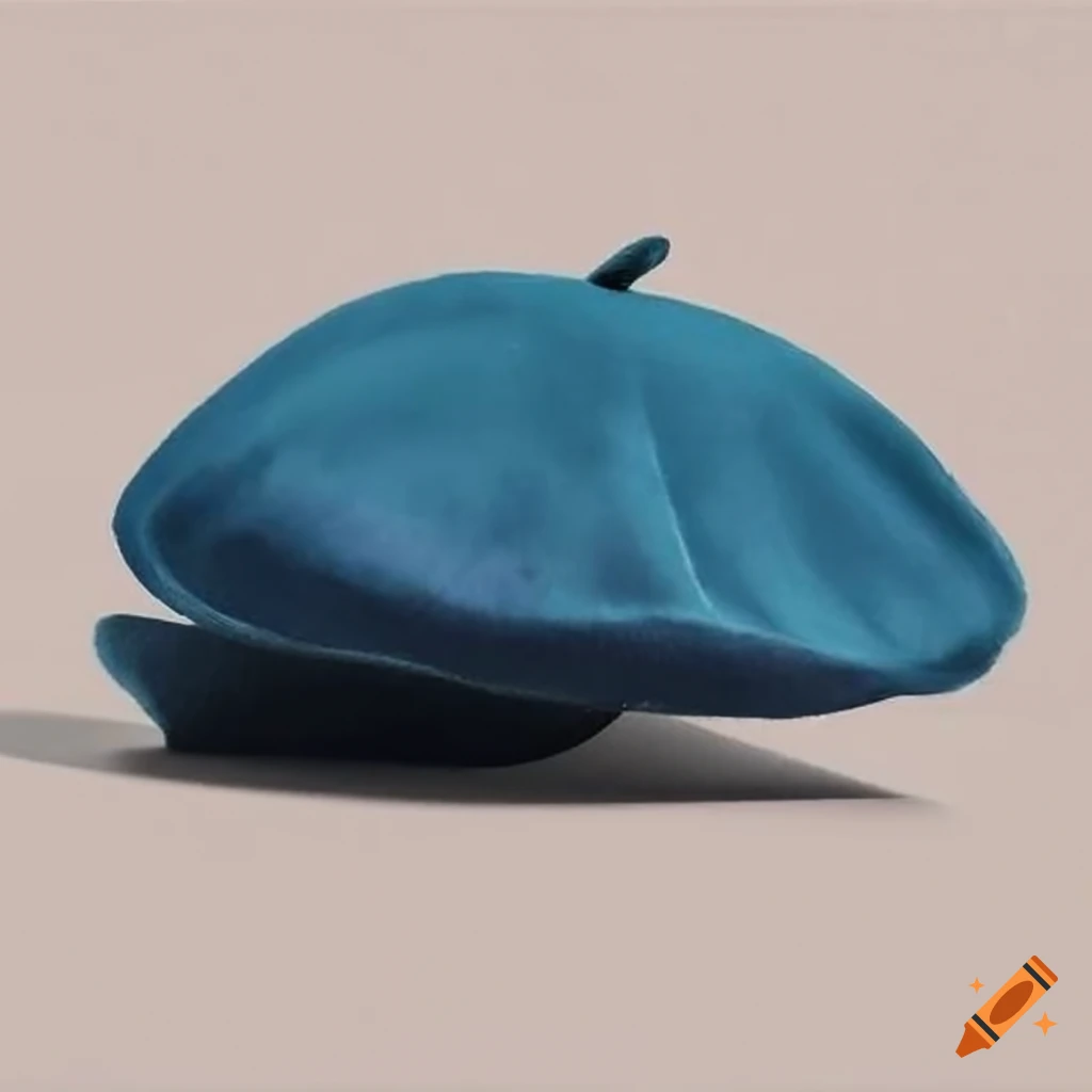 Vibrant watercolor painting of a beret