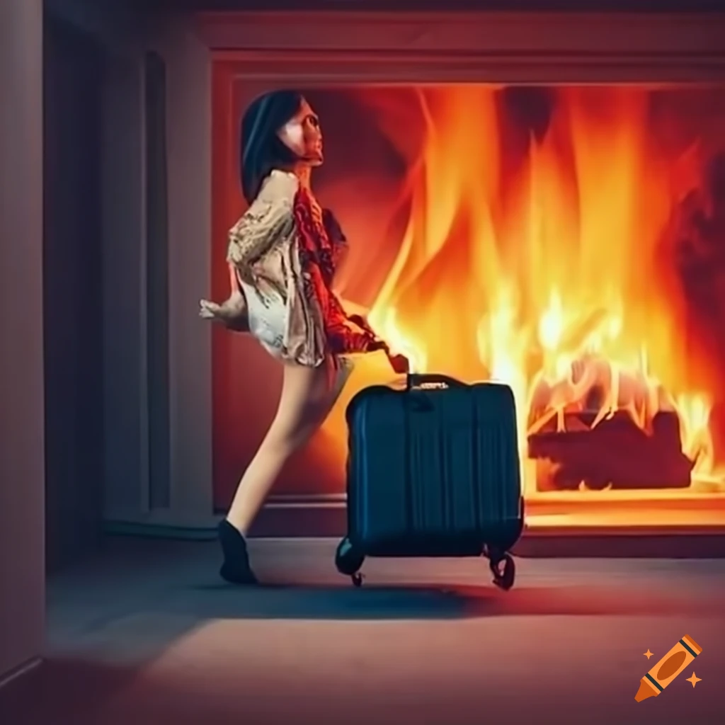 cab driver with luggage in living room