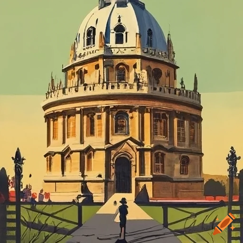 vintage travel poster artwork for Oxford