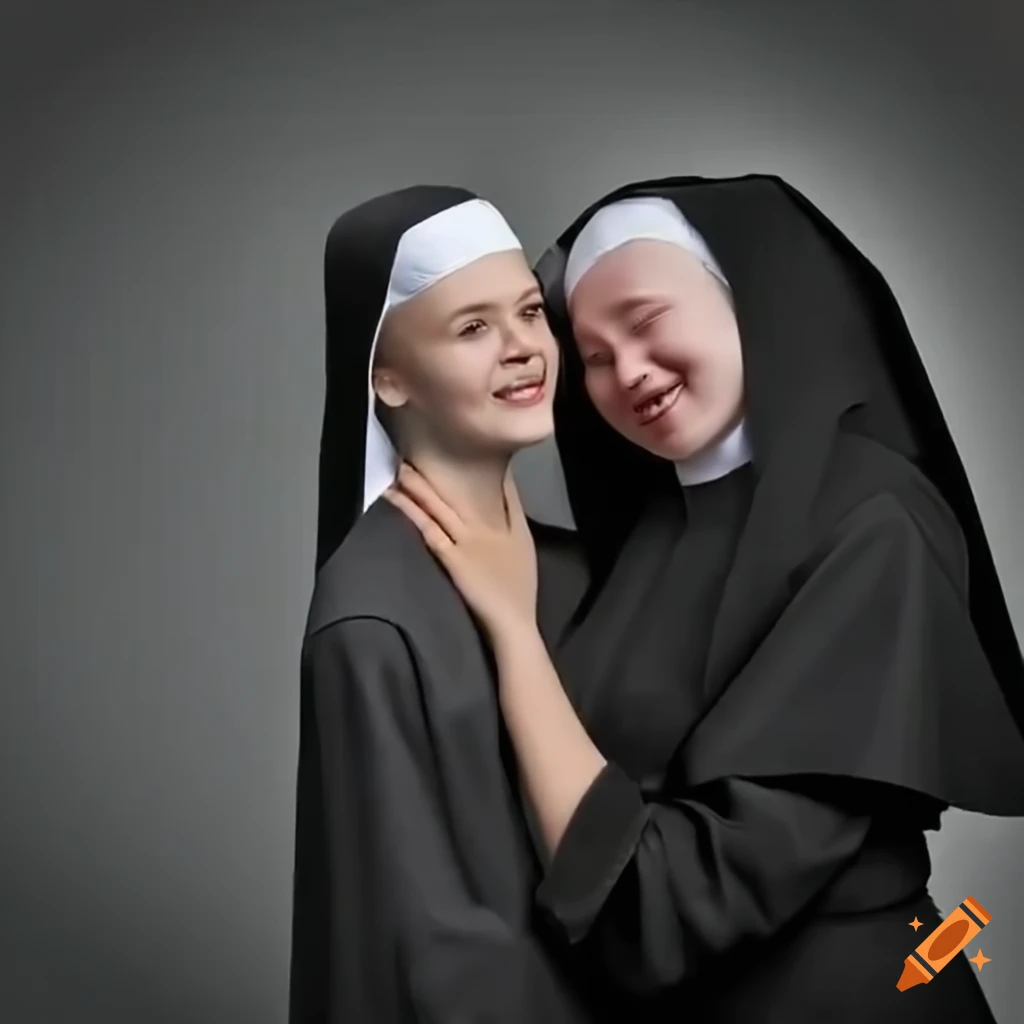 teenage girl greeting man, woman, and nun