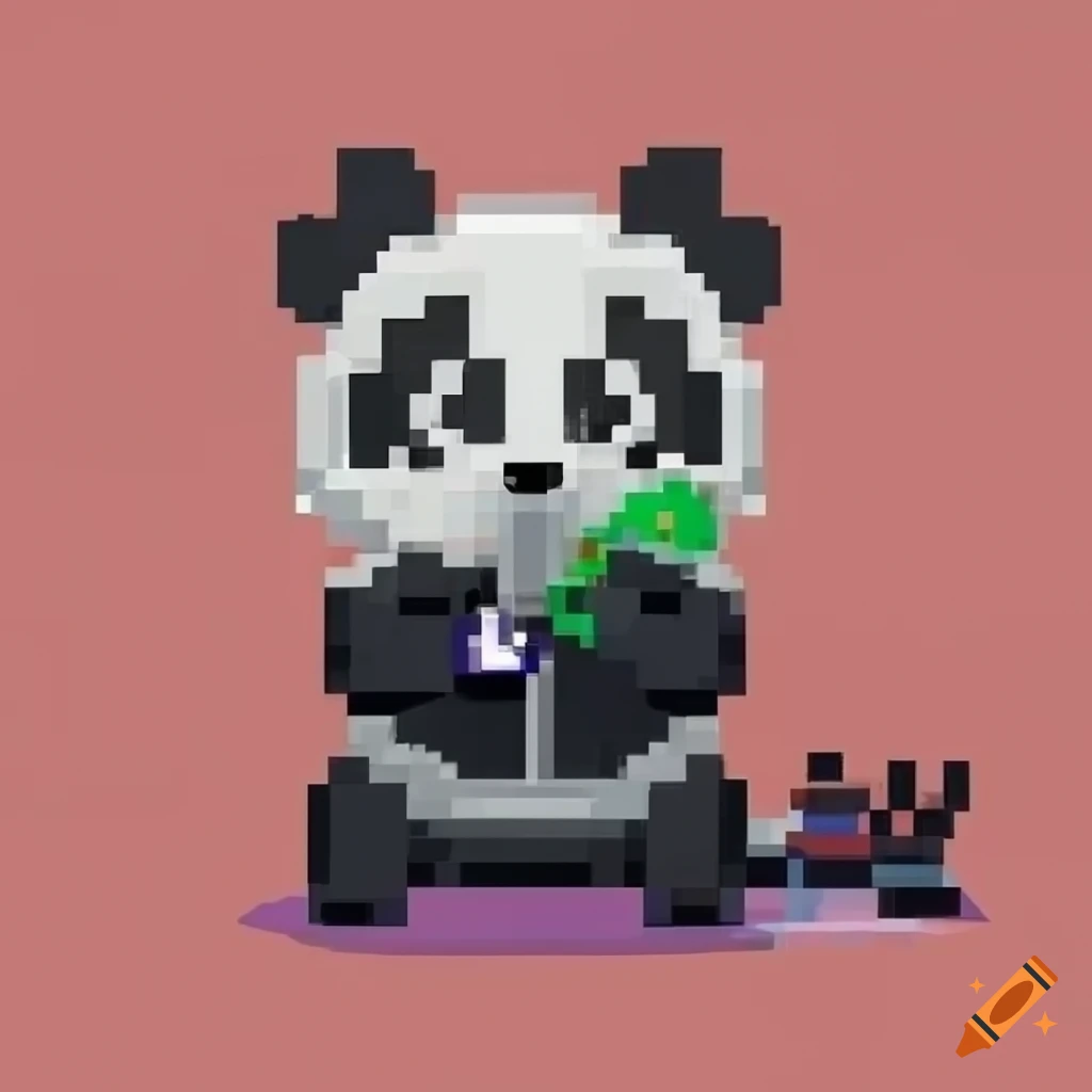 Pixel Art Of A Panda