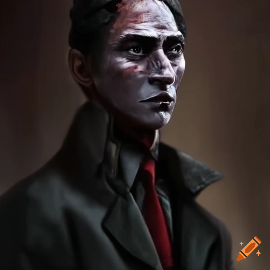 Portrait Of A Man In A Dark Coat On Craiyon Portrait Of A Man In A Dark Coat On Craiyon