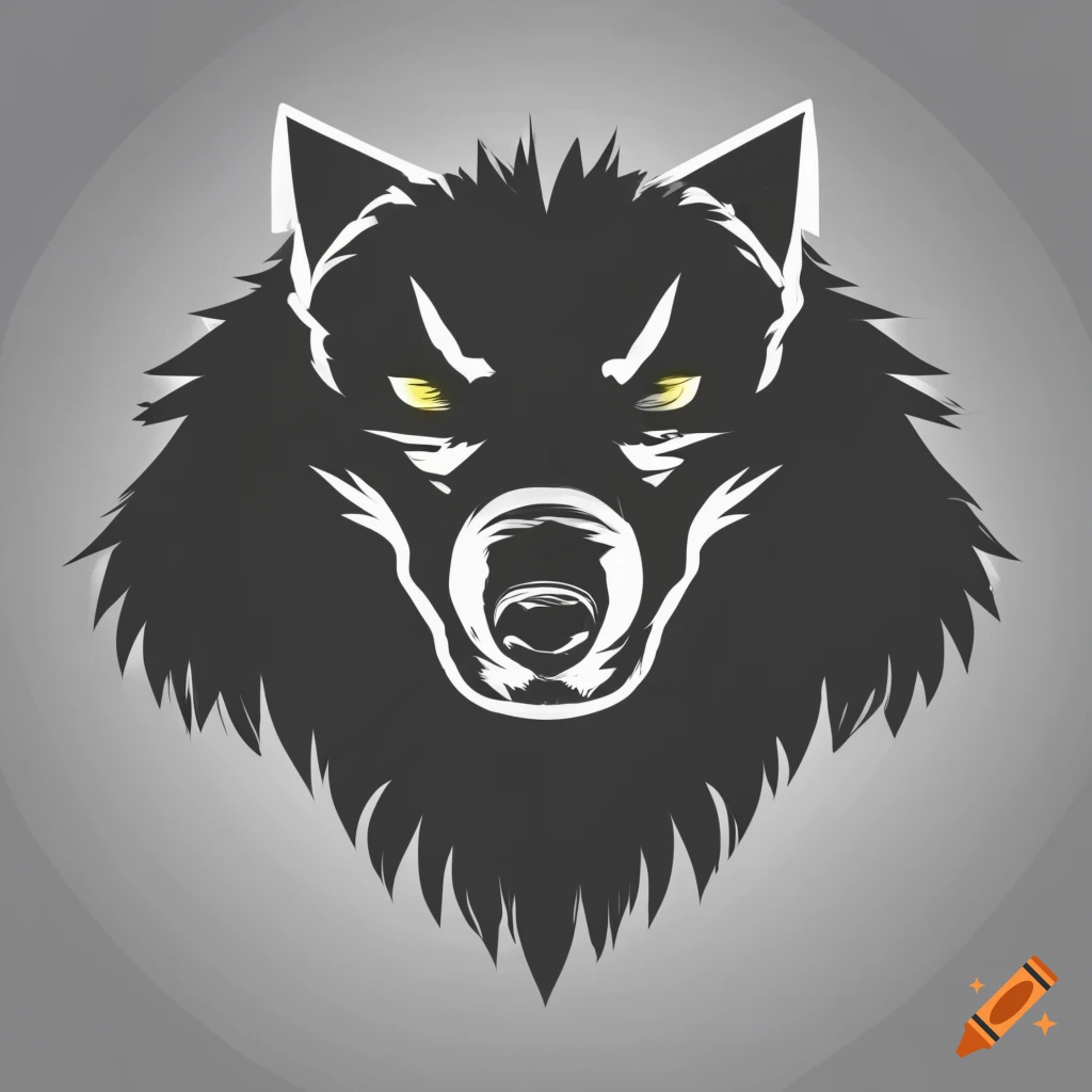 Vector black wolf face emblem monogram logo 29786589 Vector Art at Vecteezy