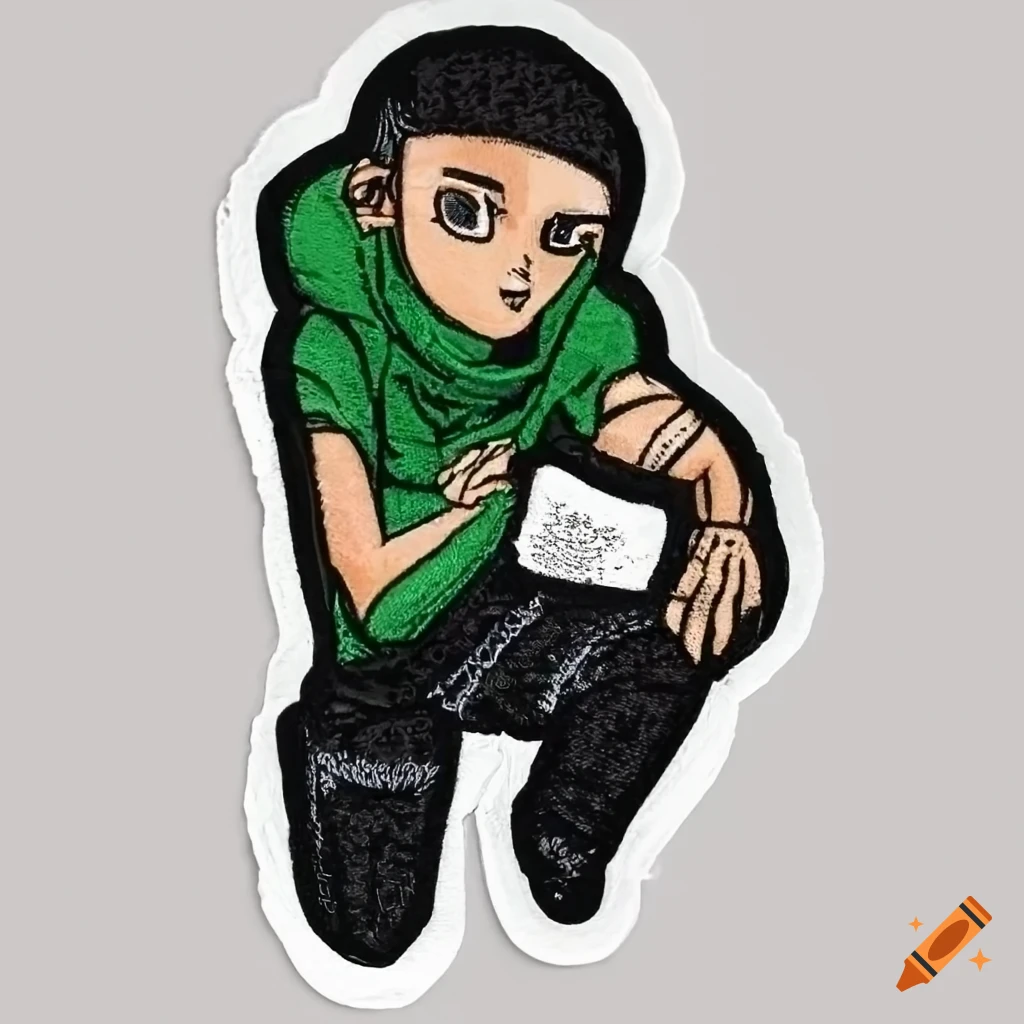 graffiti style character in breakdance finish stance