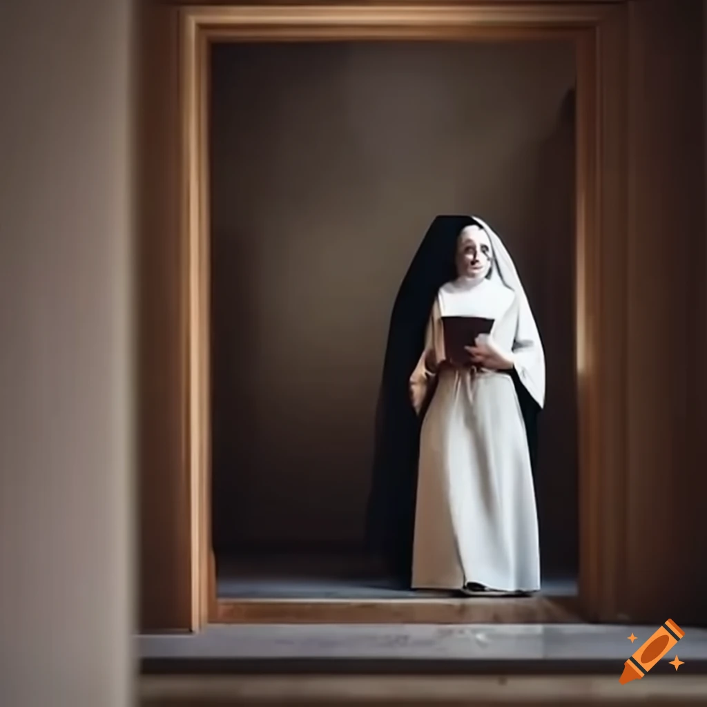 people having a conversation with a nun