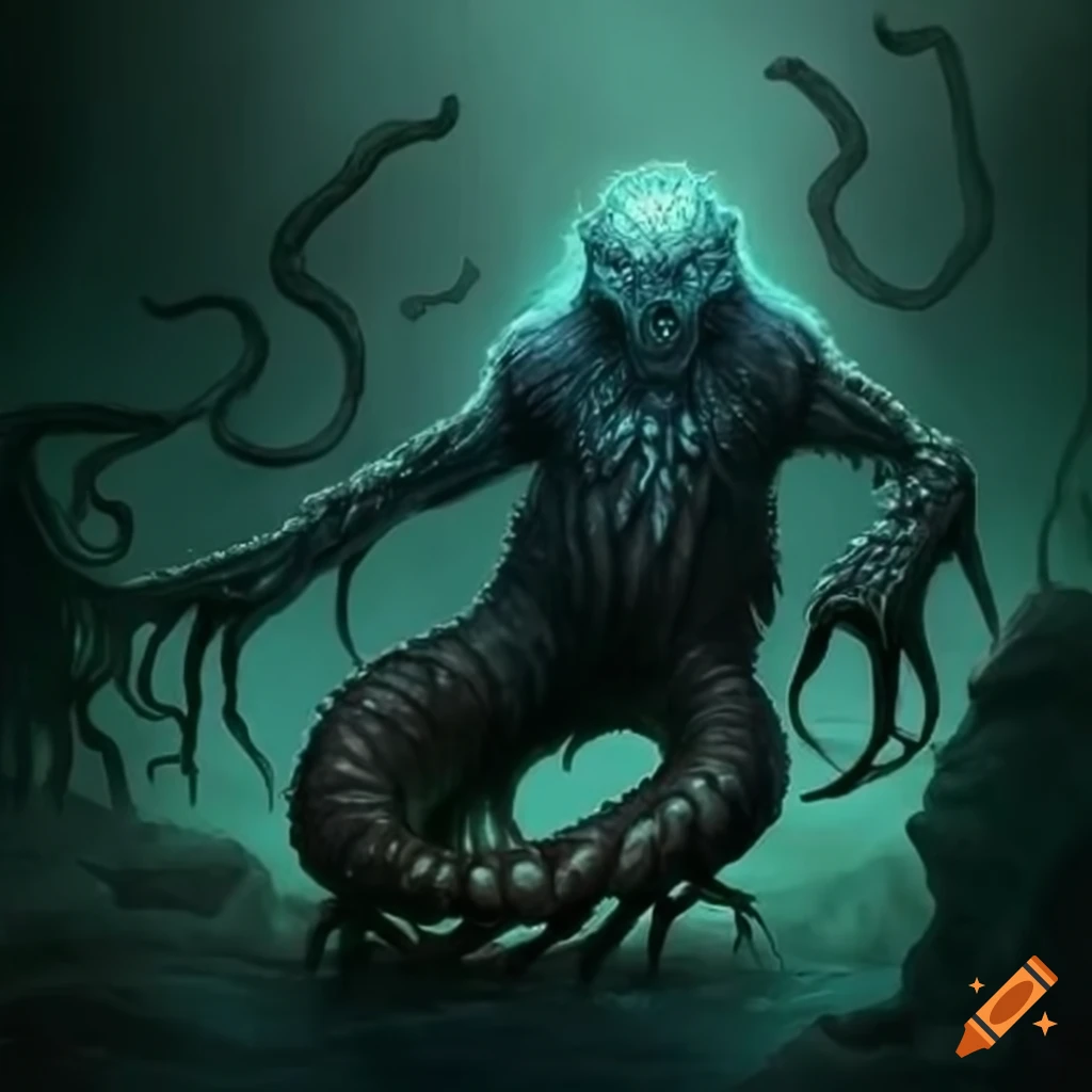 Nightmarish creature inspired by lovecraft