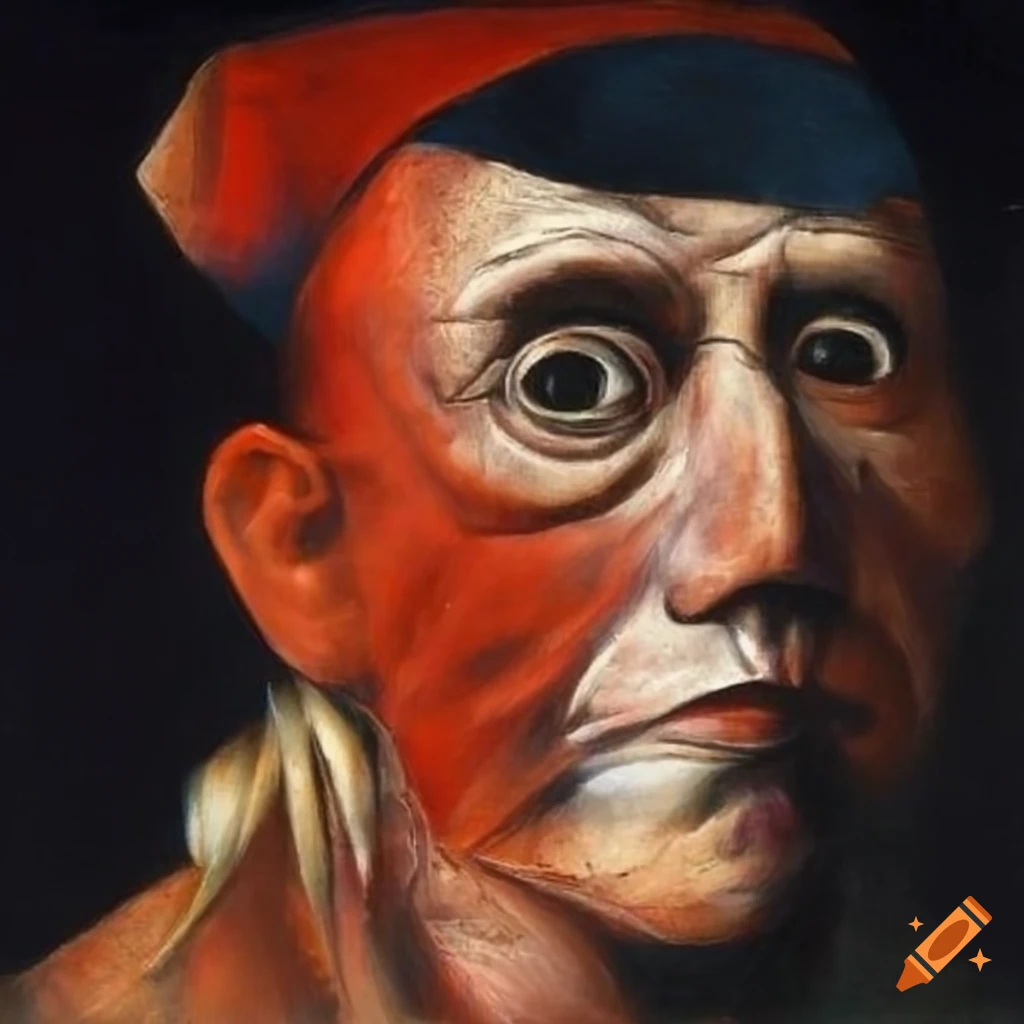 surreal painting inspired by Francis Bacon and Picasso