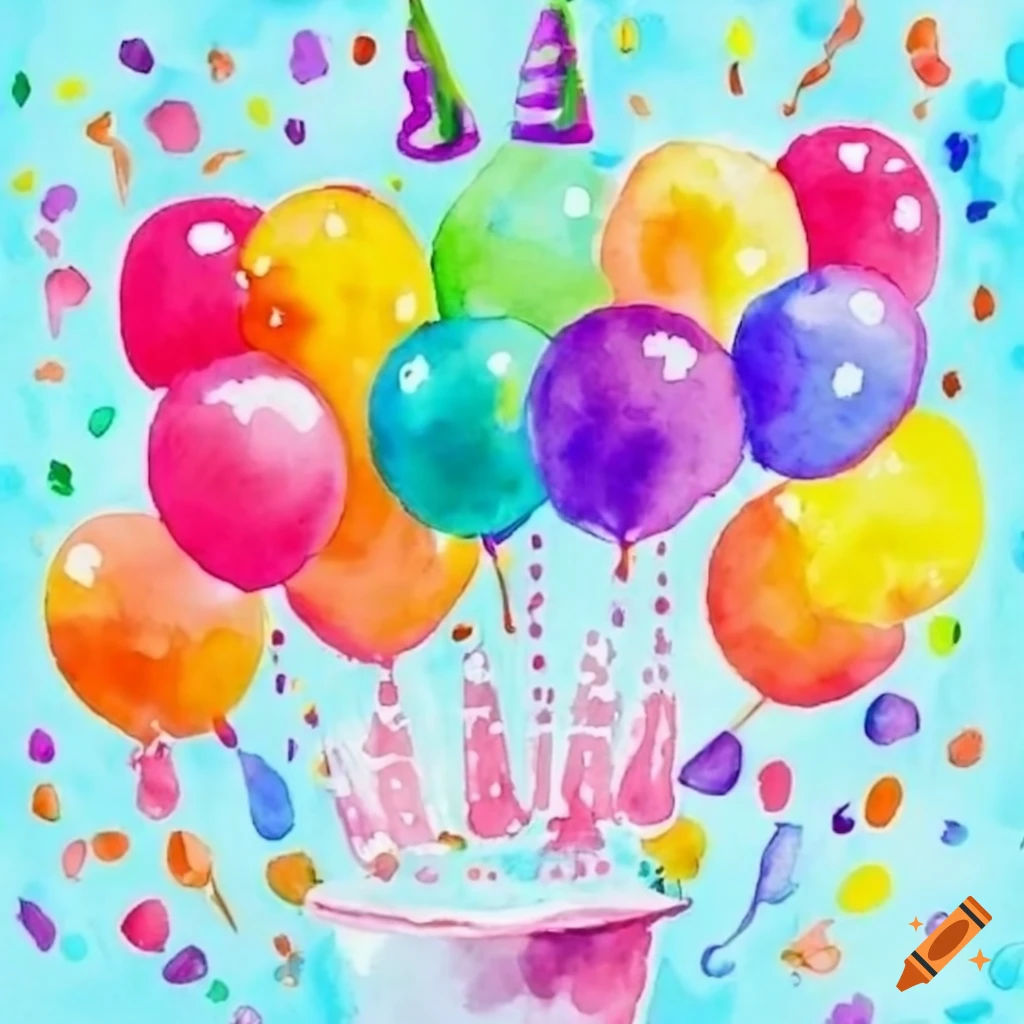 Birthday Pencil - Happy Birthday Party Balloons