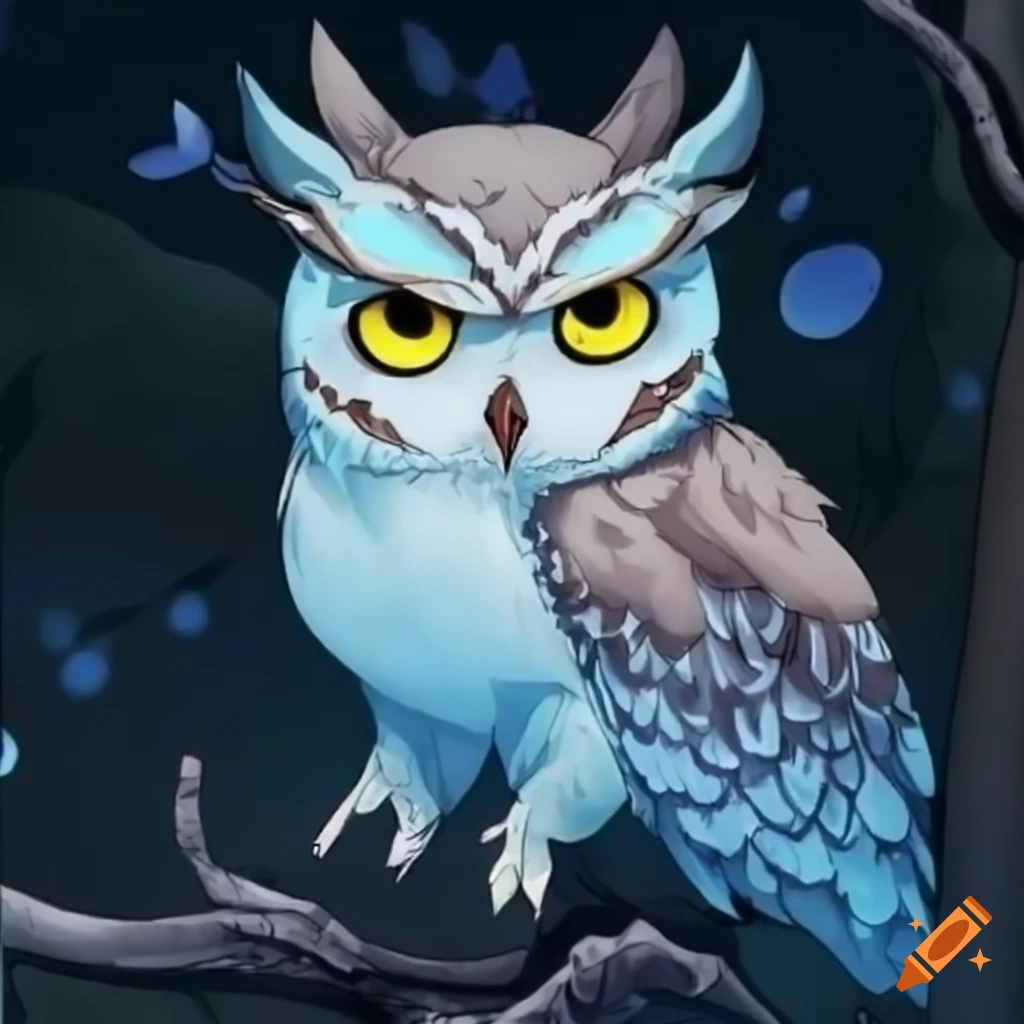 character concept art of an anime owl goddess | | cute | Stable Diffusion