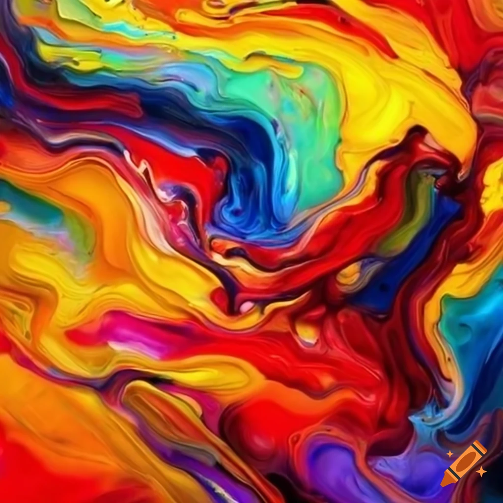 colorful abstract oil painting