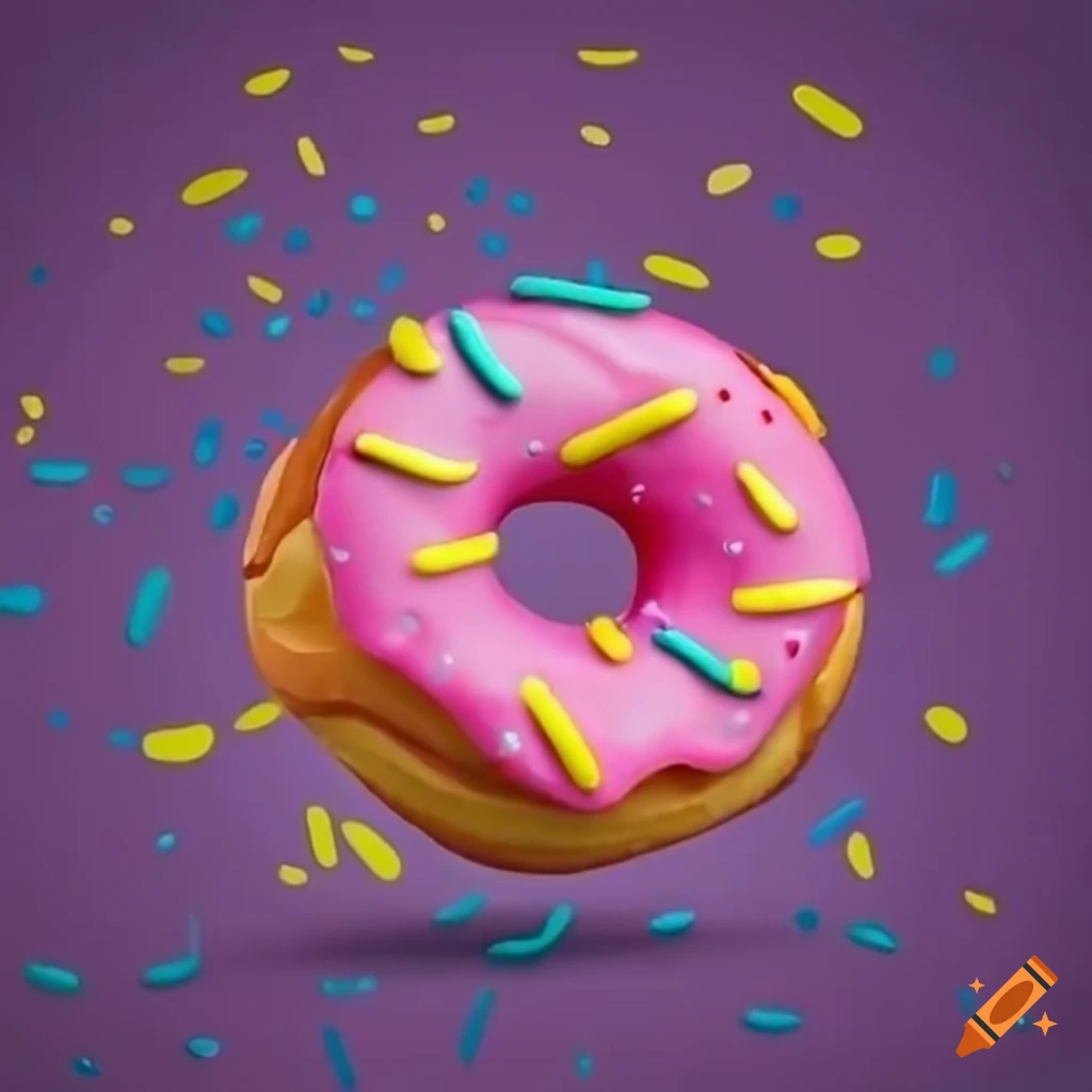 Colorful and fun donut-themed login page on Craiyon