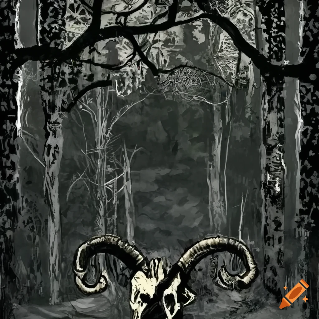 poster of Lüdinghau video game with haunting forest and European village