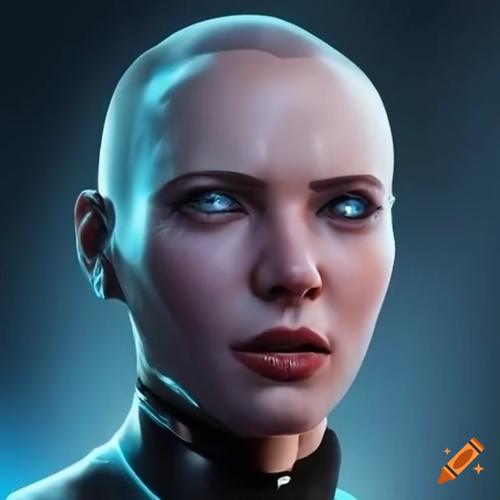Futuristic android that looks like a human