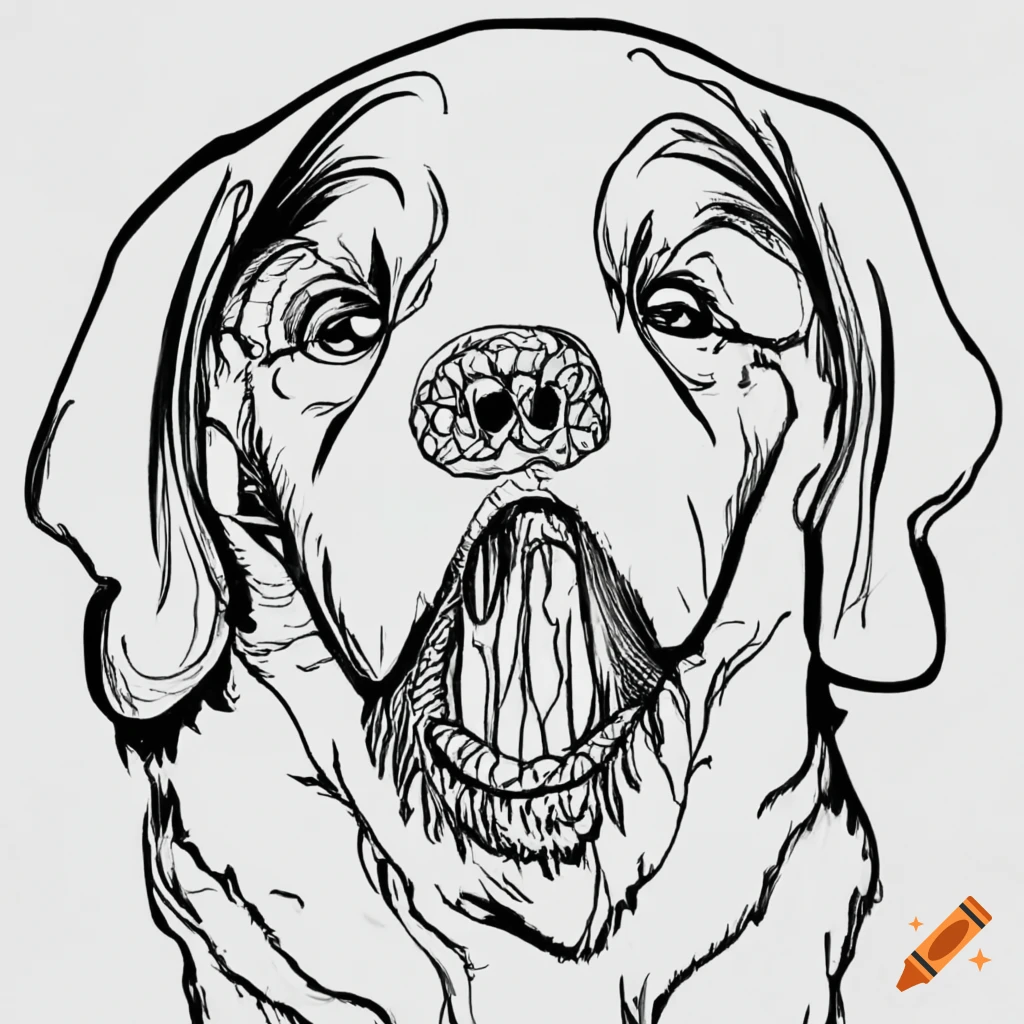 dog coloring sketch