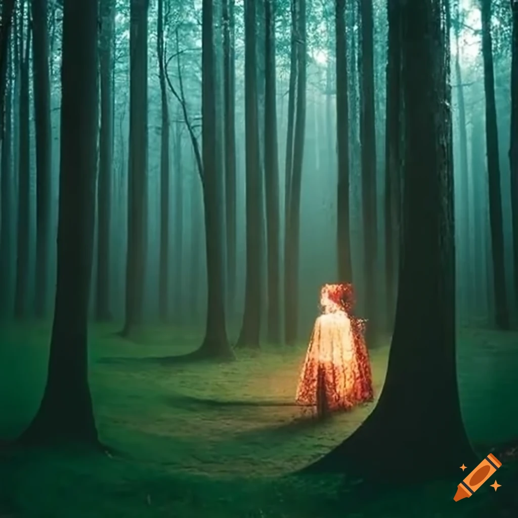outdoor lighting in a illuminated forest