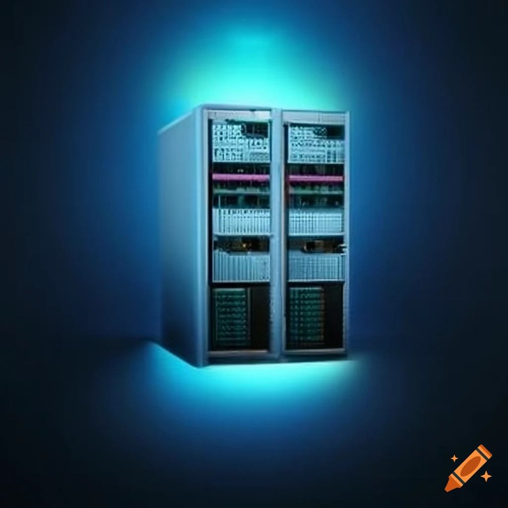 Image of large server racks on Craiyon