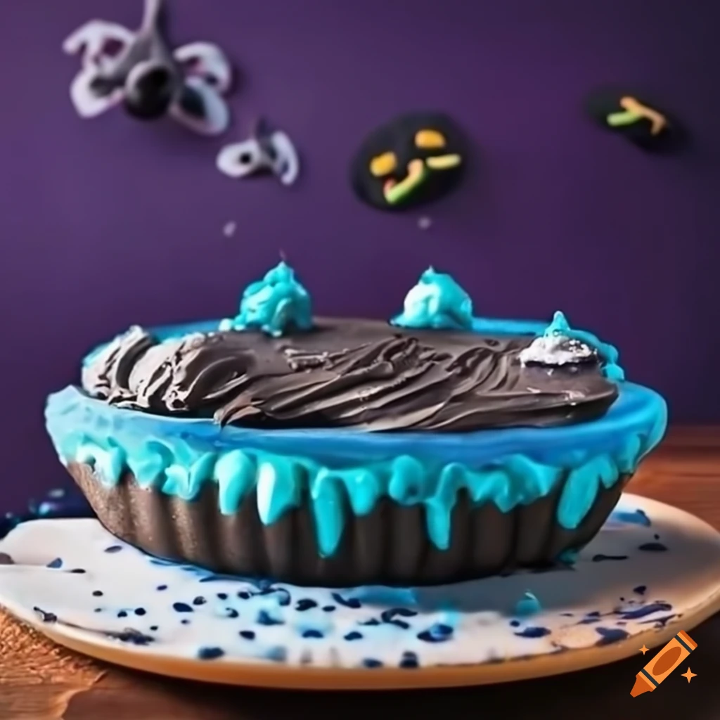 Blue Halloween Cookies And Cream Pie 4269