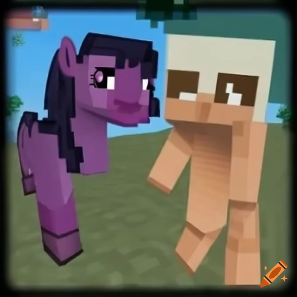 pony in Minecraft world