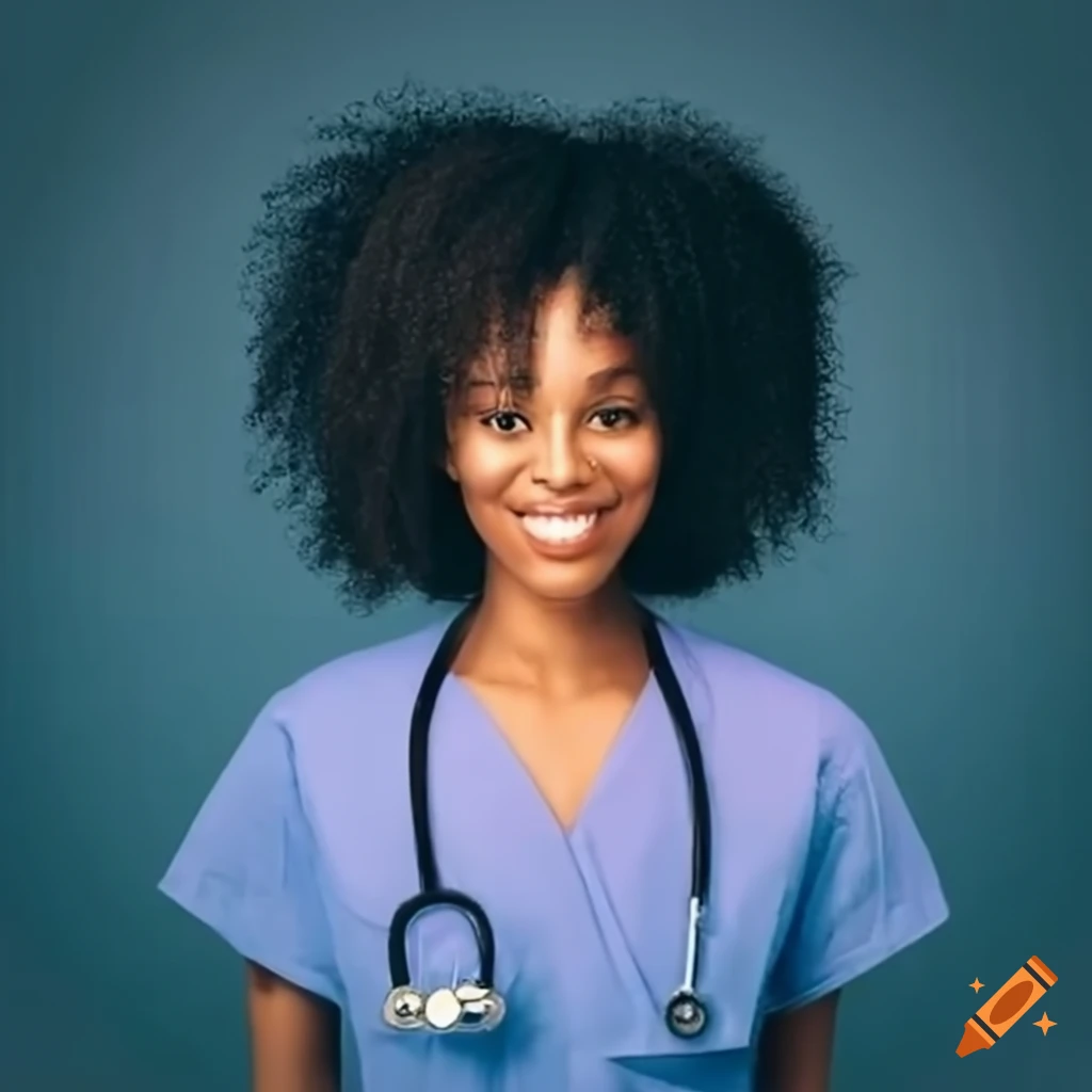 smiling black nurse attending to a client in the delivery room