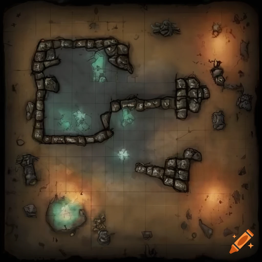 grave cave battlemap