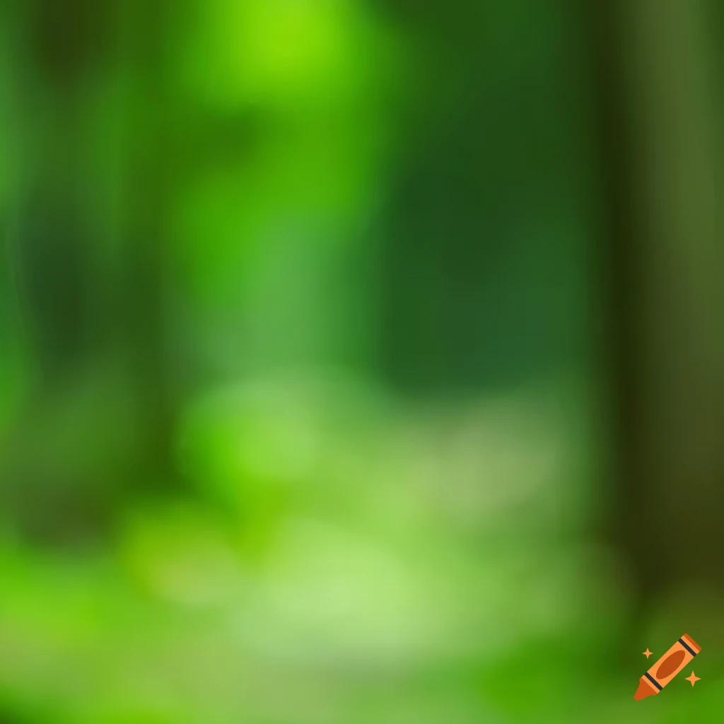 blurred green forest background