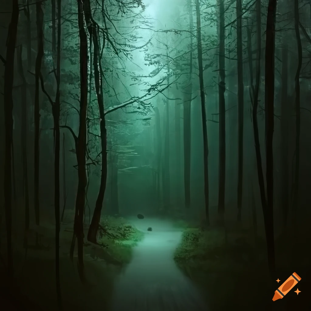 image of a melancholic forest