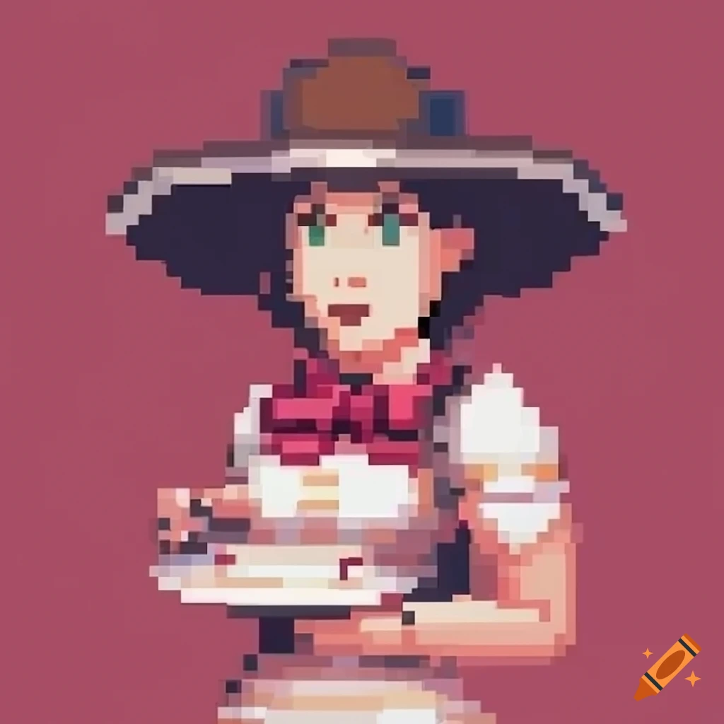 Pixelart Of A Wild West Waitress On Craiyon