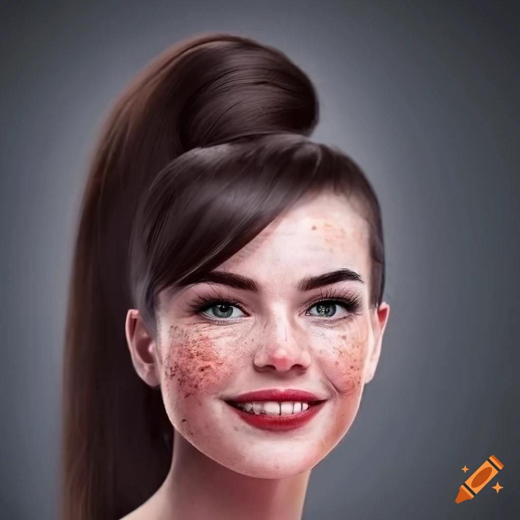 portrait-of-a-beautiful-young-woman-with-freckles-and-dark-hair-on-craiyon