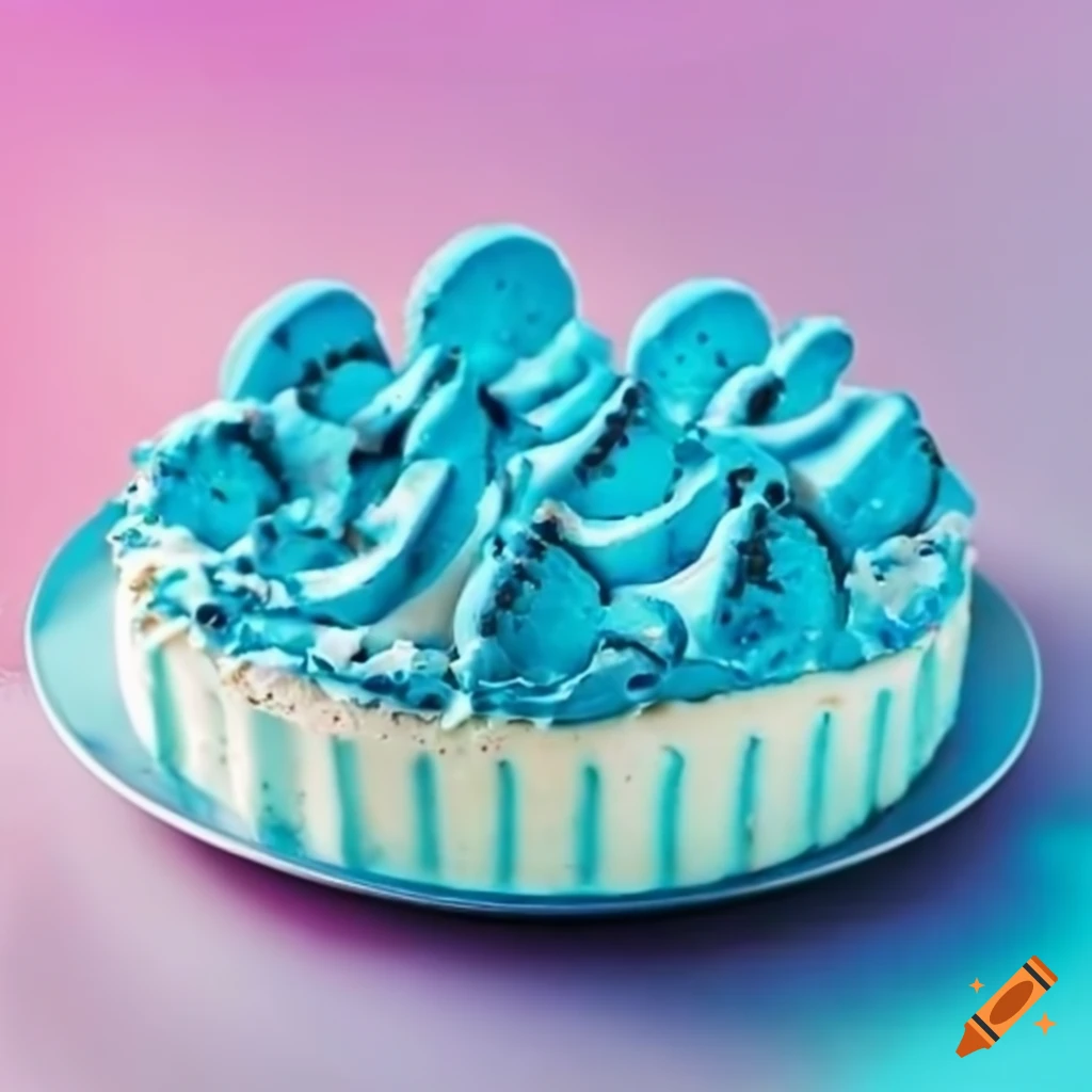 Blue Cookies And Cream Pie On Craiyon