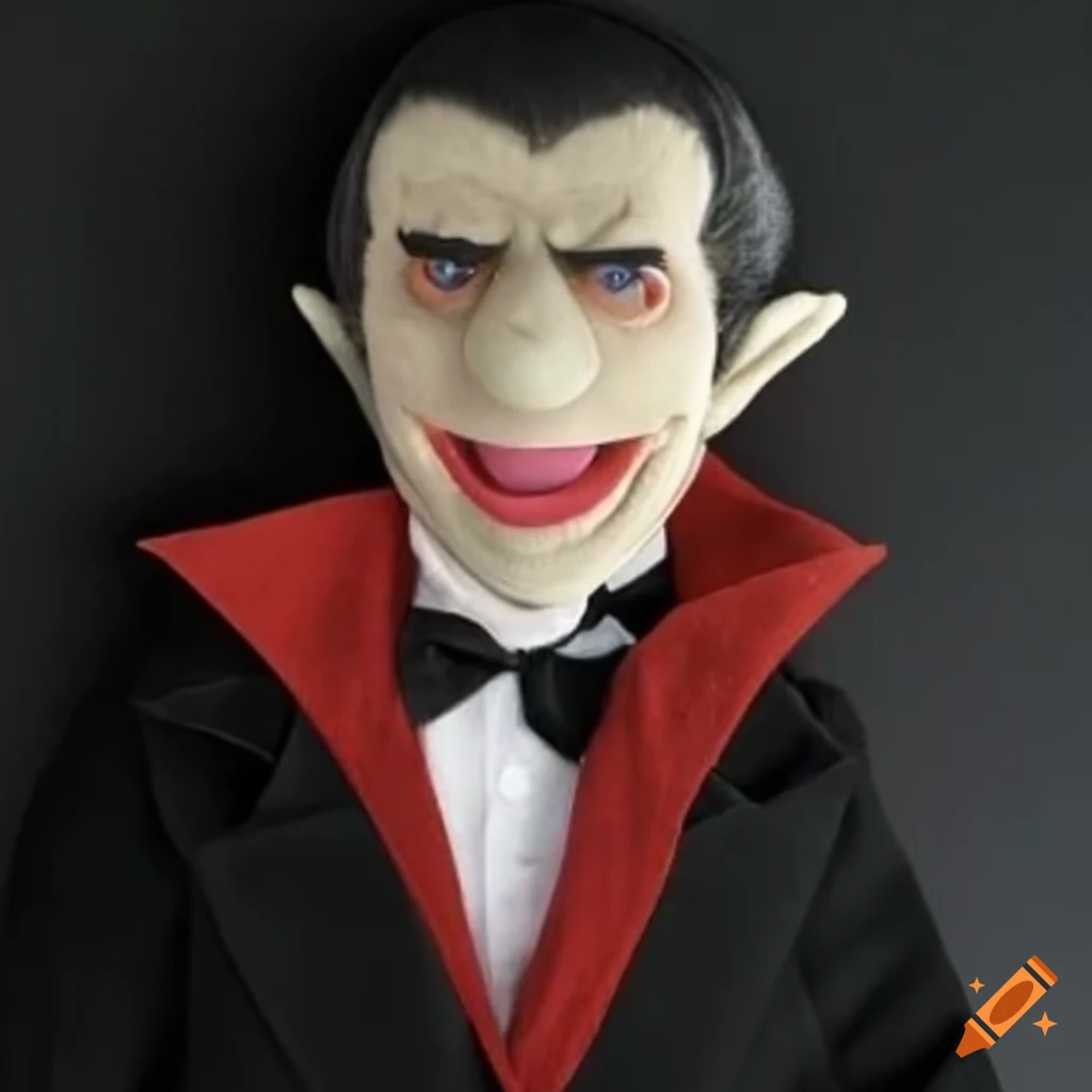 Jim henson puppet of bela lugosi as dracula on Craiyon