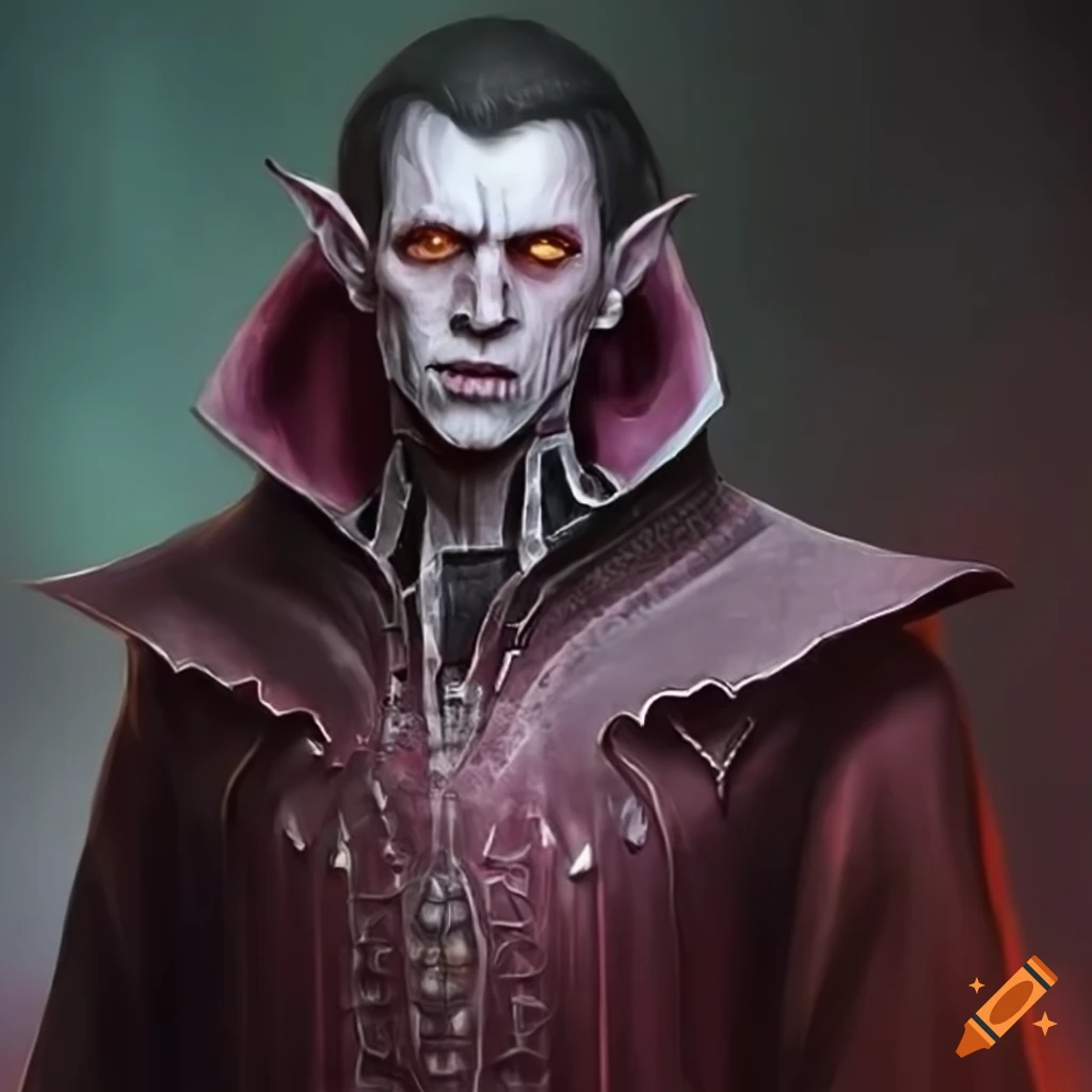 Ultra realistic male vampire warlock