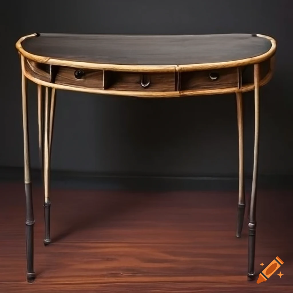 Junglestyle black bamboo writing desk on Craiyon