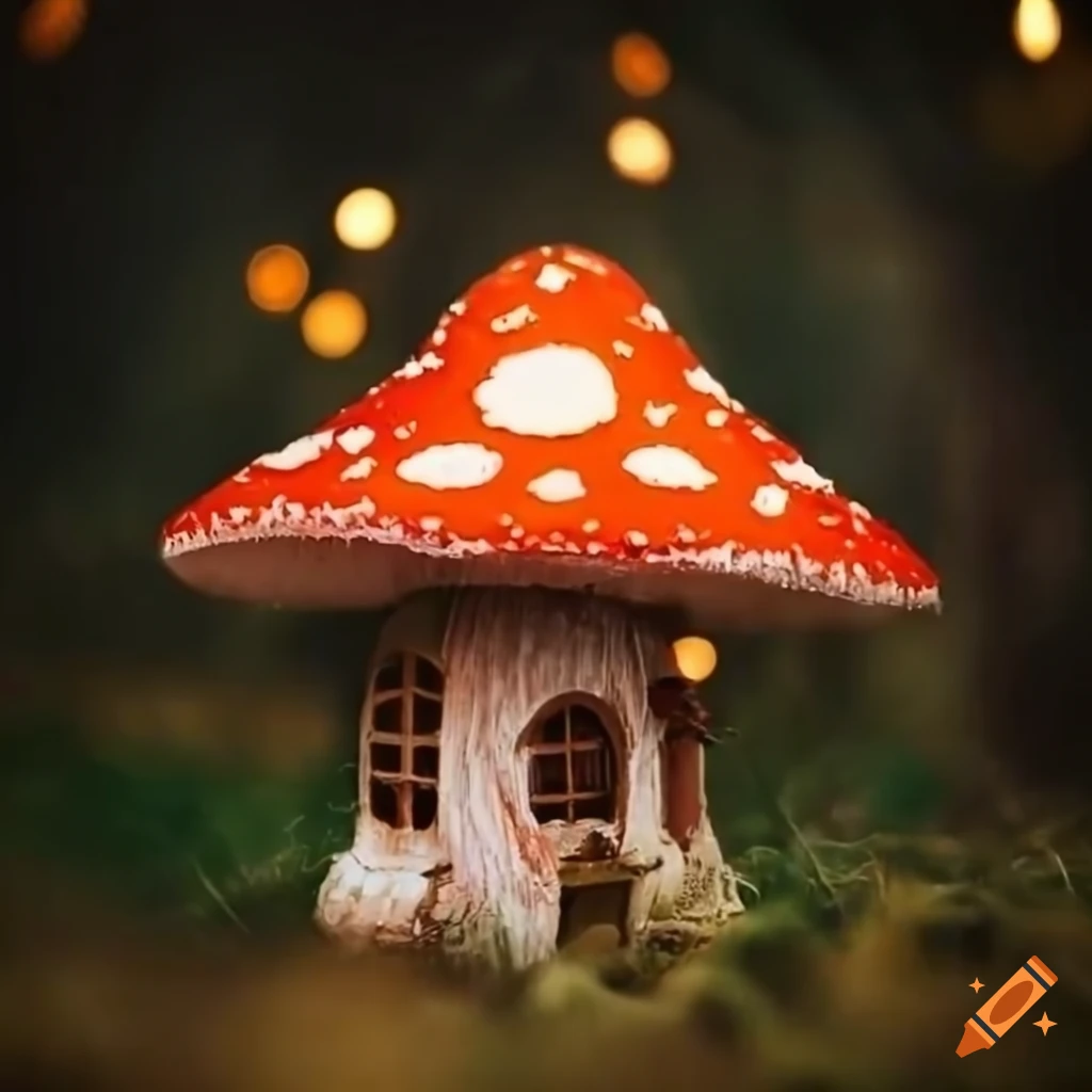 miniature fairy house in a magical forest