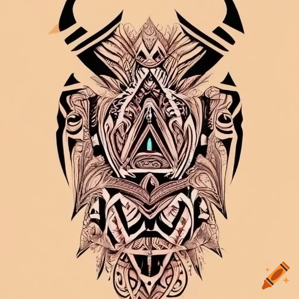 Geometric Taurus Bull Tattoo Design