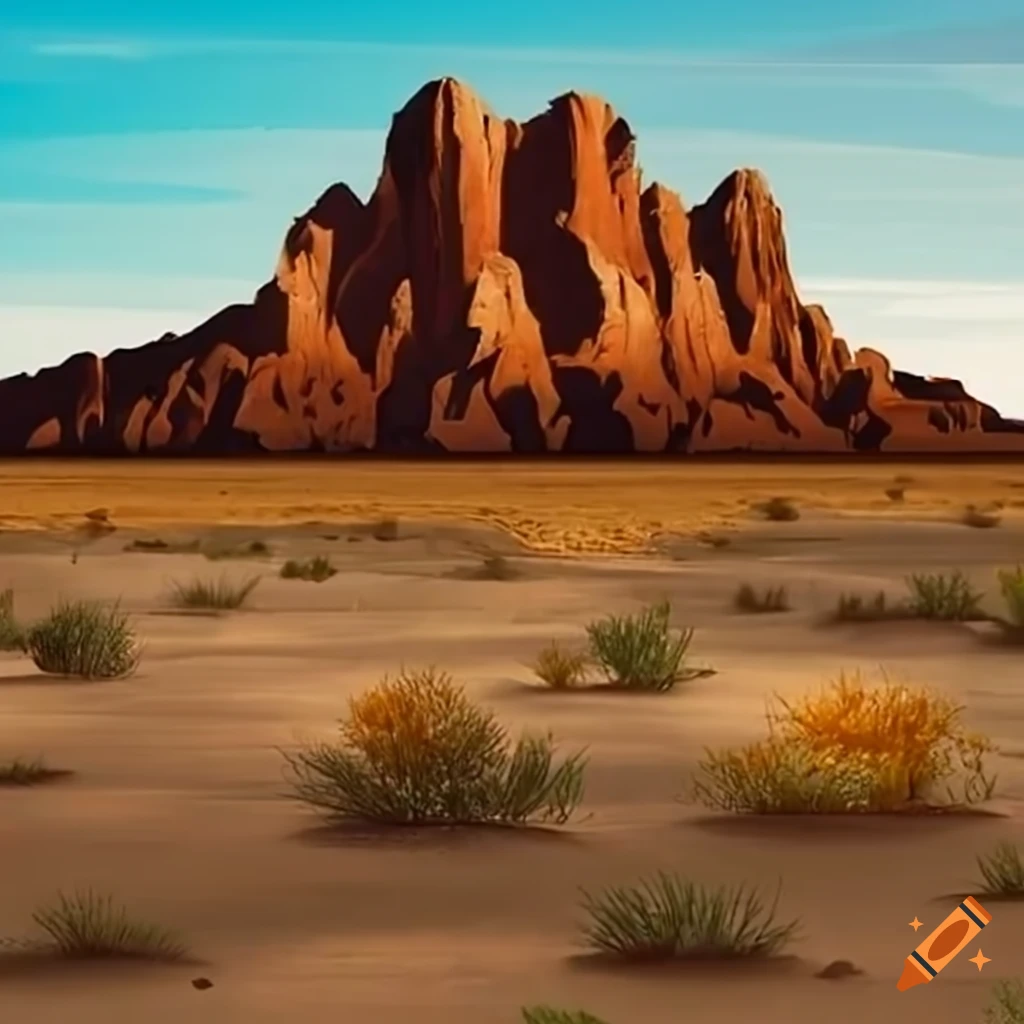 seamless pattern of dry Texas landscape