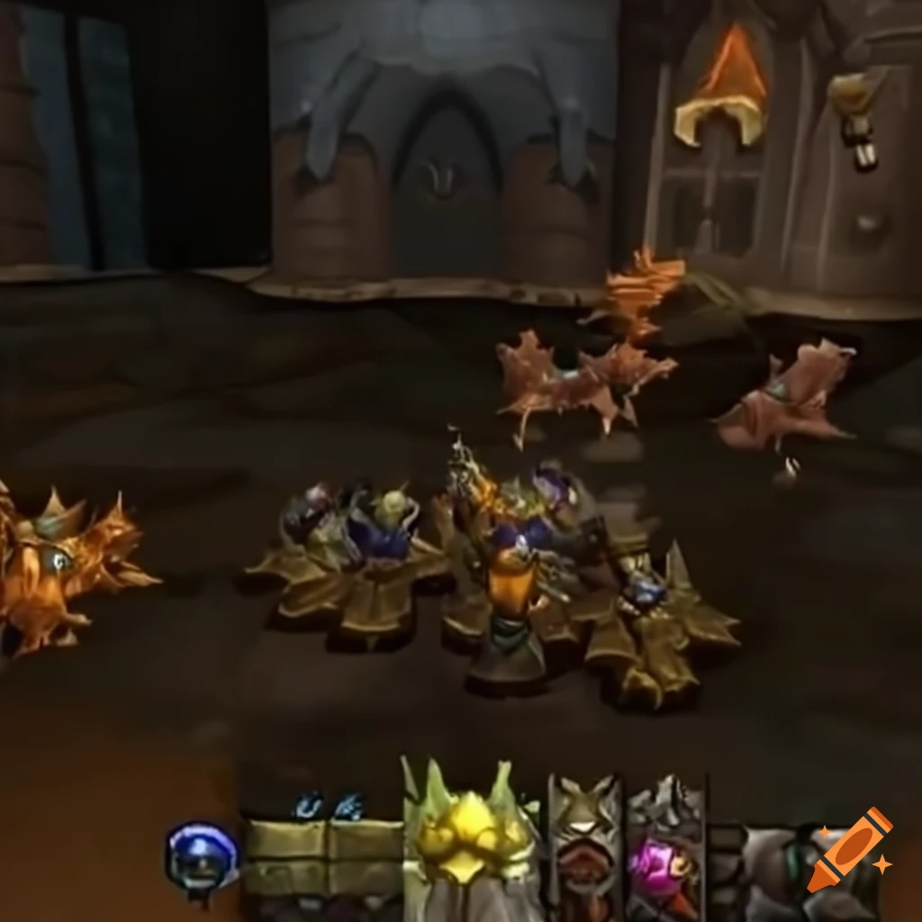 screenshot of WoW Arena gameplay on Craiyon