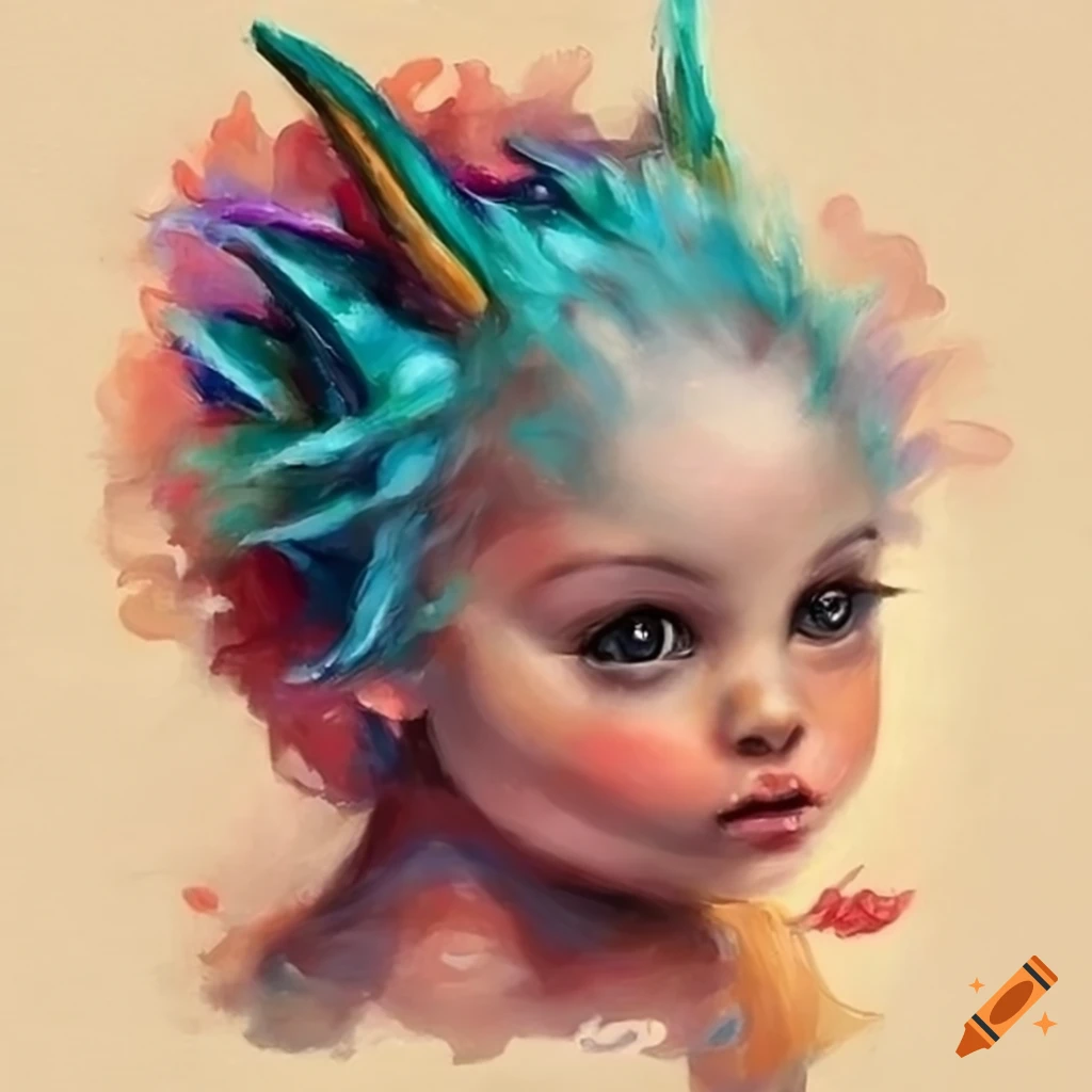 oil-painting-of-a-cute-baby-dragon-on-craiyon