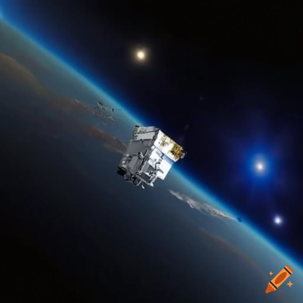 satellite in space with a planet