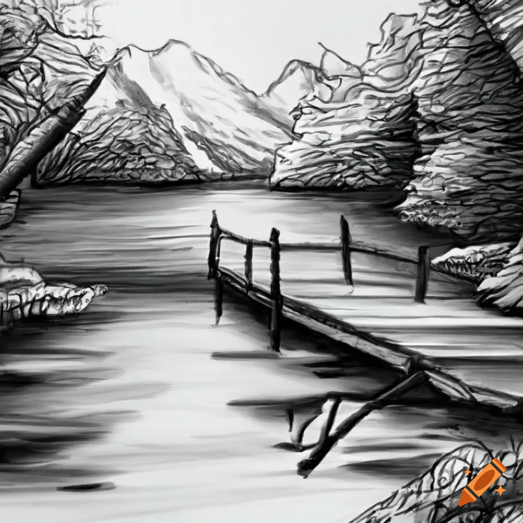 Imaginary scenario - Pencil drawing of beautiful natural scenery. | Facebook