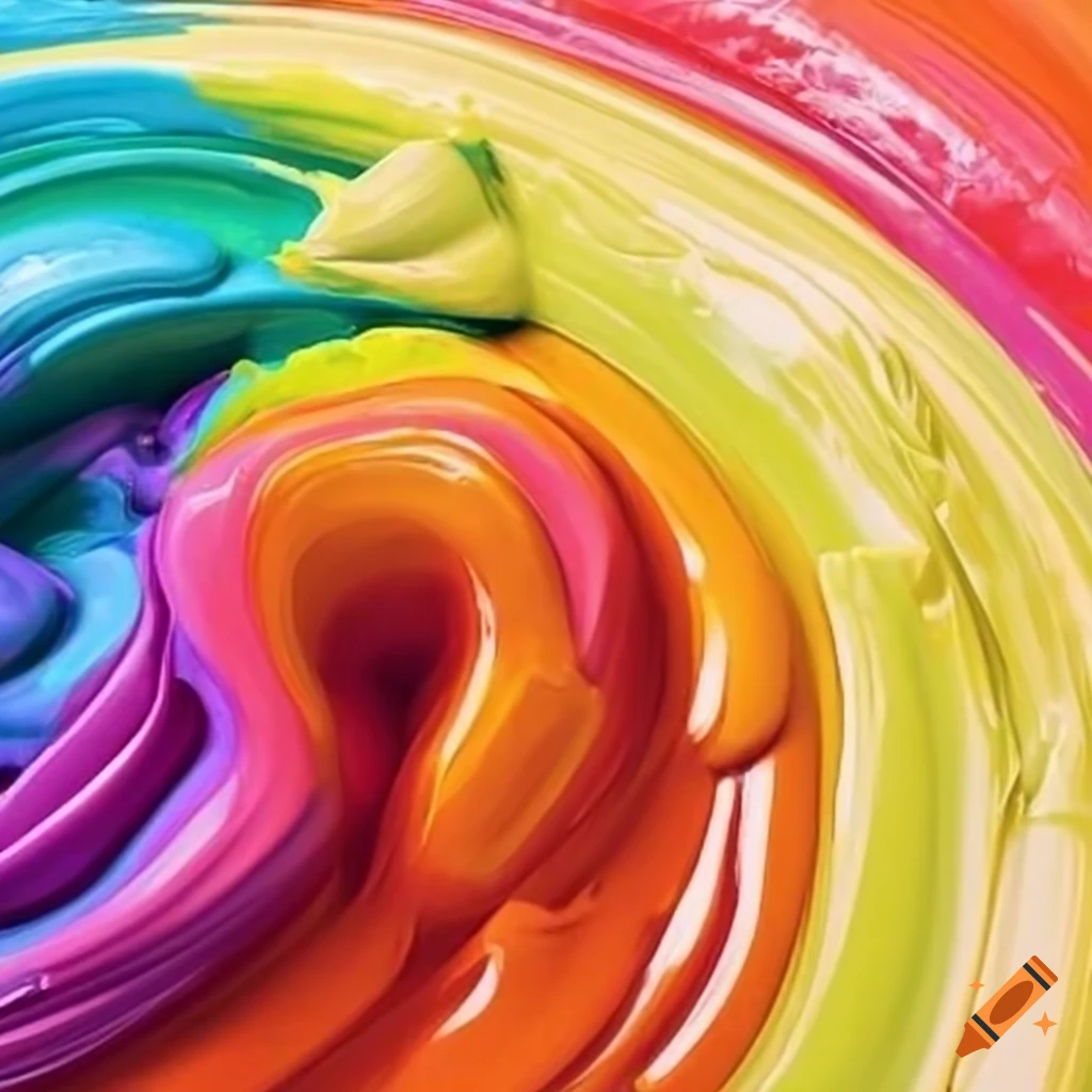 Bucket of colorful paint on Craiyon