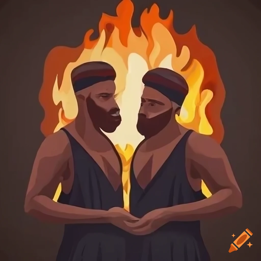 graphic design of two men DJ-ing in a sauna