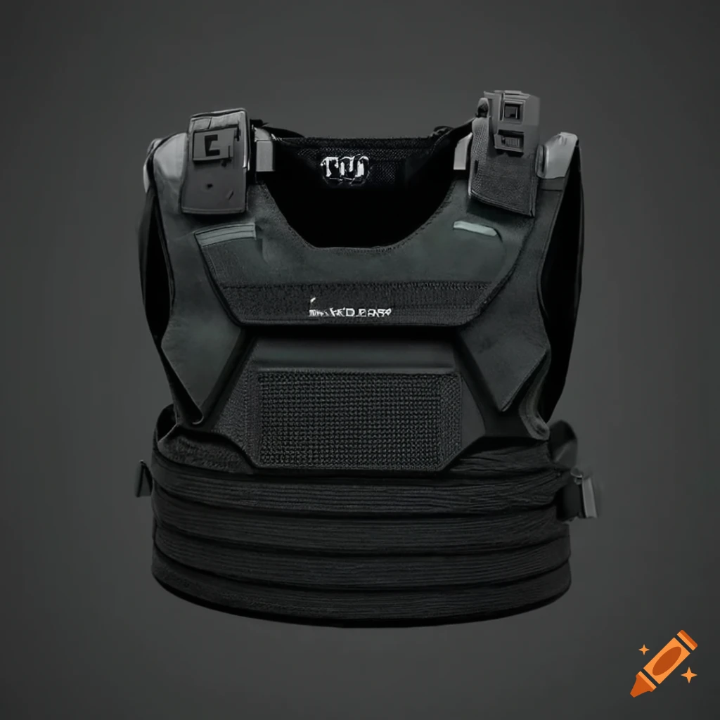 Closeup of a bulletproof jacket with intricate design on Craiyon