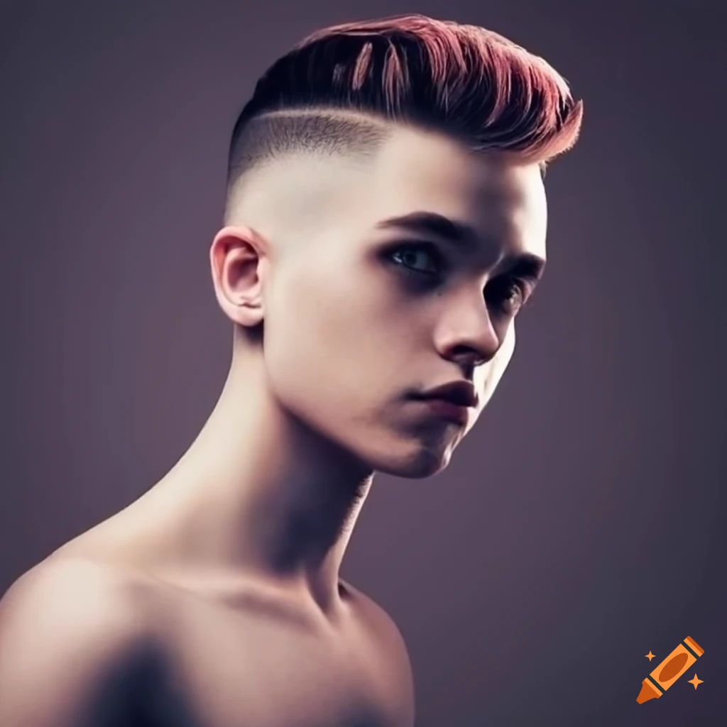 image of a stylish young man with an undercut haircut