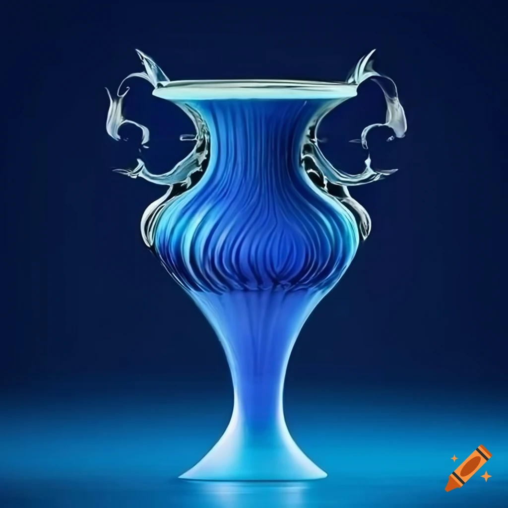 art deco vase with dramatic lighting
