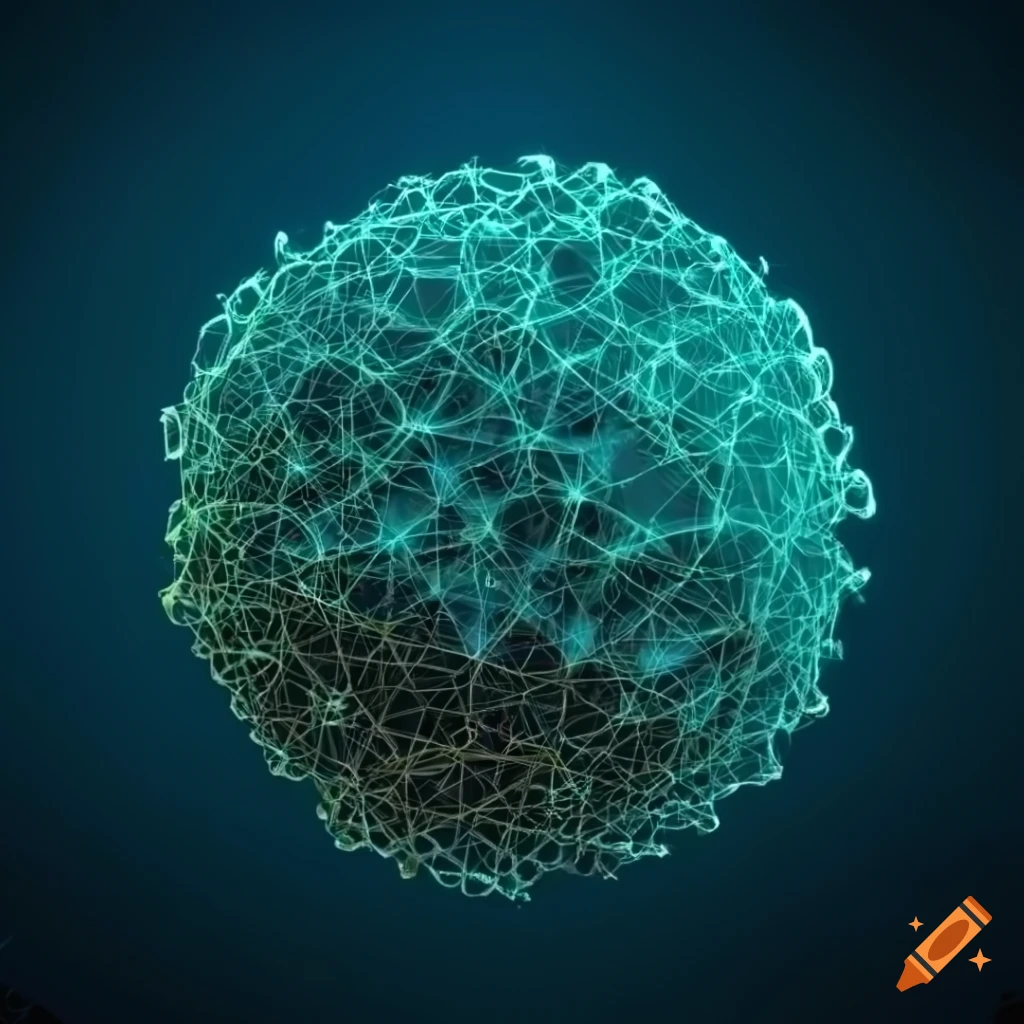 Visual representation of a living 8 node mesh topology